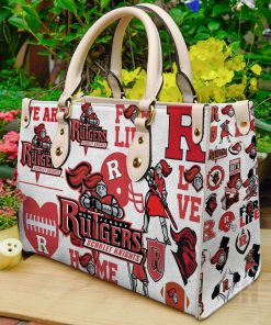 Rutgers Scarlet Knights Leather Bag For Women Gift