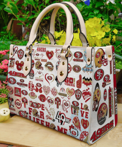 San Francisco 49ers Leather HandBag White For Women Gift