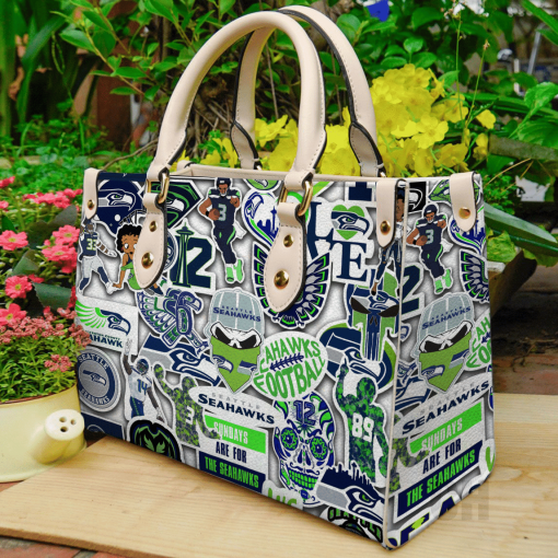 Seattle Seahawks Leather Hand Bag For Women Gift