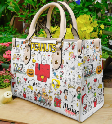 Snoopy Dog Leather Bag For Women Gift