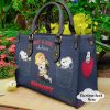 Snoopy Dog Funny Leather HandBag For Women Gift