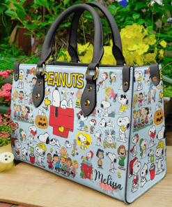 Snoopy Dog Funny Leather Bag For Women Gift Type01