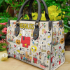 Snoopy Dog Funny Leather HandBag For Women Gift Type01