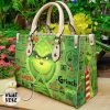 The Grinch White Leather Bag For Women Gift