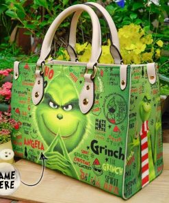 The Grinch White Leather Bag For Women Gift