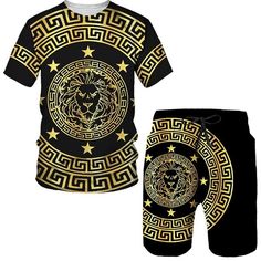 Versace Combo Unisex T-Shirt & Short Limited Luxury Outfit Mura11413