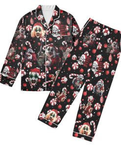 Christmas Terrifier Pajamas Set Family, Horror Movie Women Pajamas