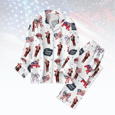 Donald Trump Christmas Pajamas Set, Holiday Lounge Sleepwear