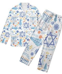 Happy Hanukkah Menorah Pajamas Set Family, Jewish Pajamas Set