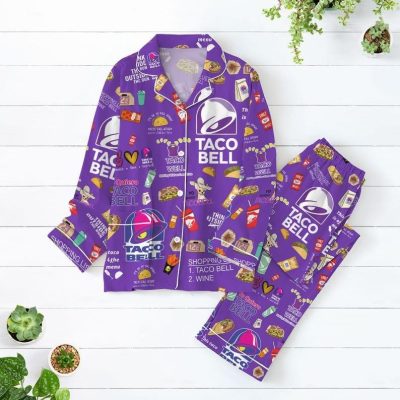 Taco Bell Pajamas Christmas, Taco Bell Womens Pajamas Set