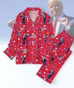 Trump Dancing Christmas Pajamas Set, Humorous Trump Pajama Pants