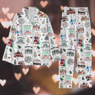 White Christmas Pajamas Set