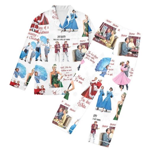 White Christmas Pajamas Set, White Christmas Movie 1954 Pajamas