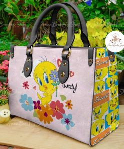 Tweety Bird Leather Handbag, Women Leather Bag