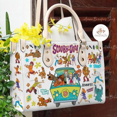 Scooby Doo Leather Handbag, Scooby Cartoon Handbag, Women Leather Bag