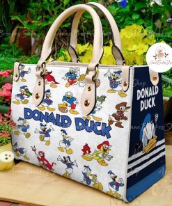 Donald Duck Leather Handbag, Women Leather Bag